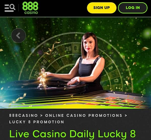 888casino daily lucky offer