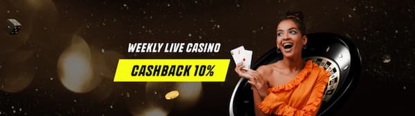 Parimatch weekly live casino cash back 10%