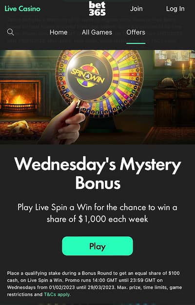 Bet365 Wednesday Mystery