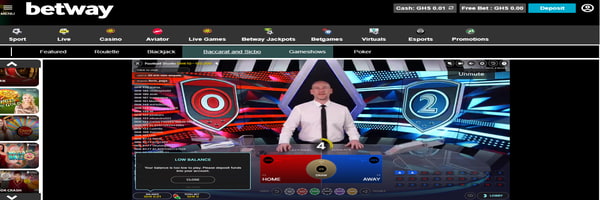 Betway Football Studio live casino