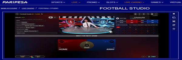 Paripesa Football Studio live casino