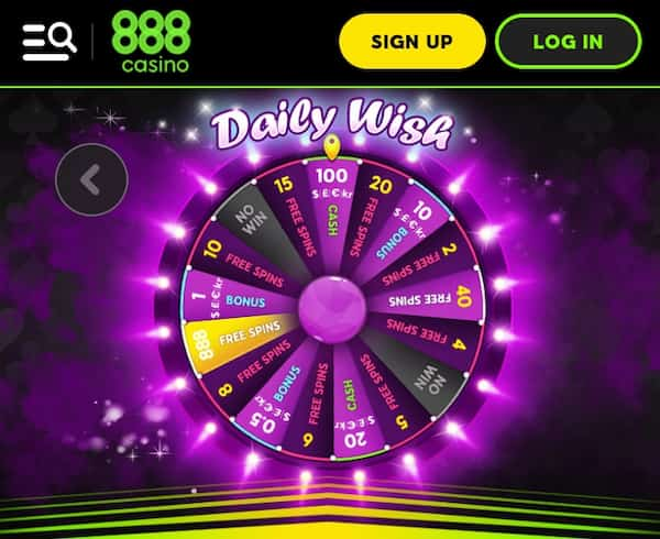 888Casino Daily Wish