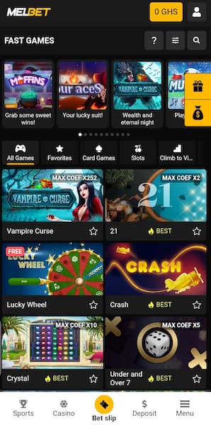 Casino Games at Melbet