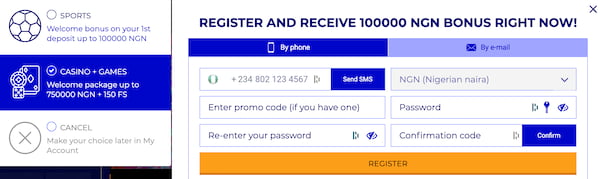 Register at Paripesa Casino