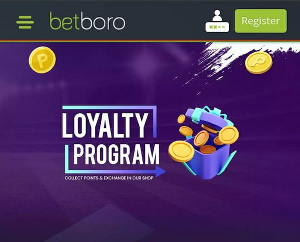 Betboro loyalty promotion frontpage