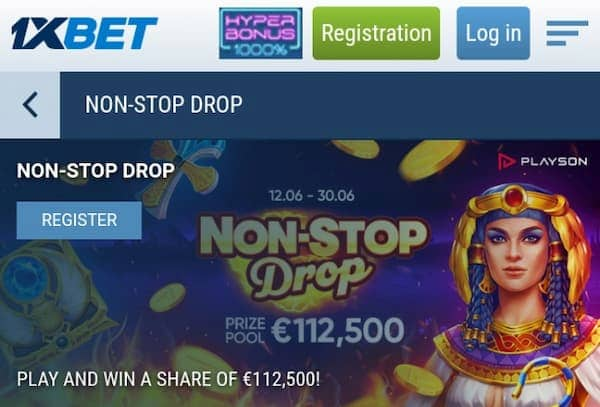 1xBet Non Stop Drop