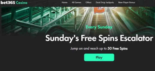 Bet365 casino free spins offer