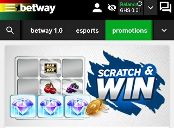 Betway Scratch & Win offer