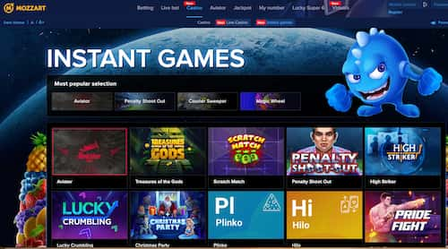 Instant Games Mozzart casino