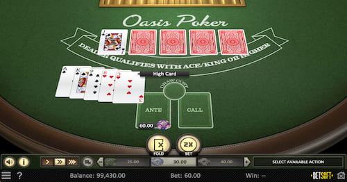 Oasis Poker win