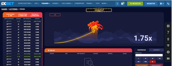 1xBet Crash Game