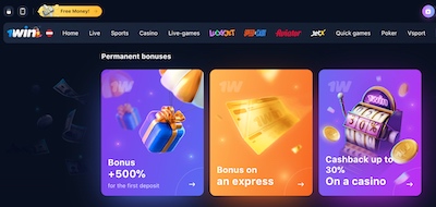 1win casino permanent bonus offers