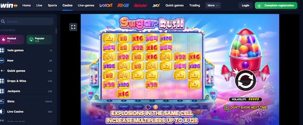 1win Sugar Rush Slot