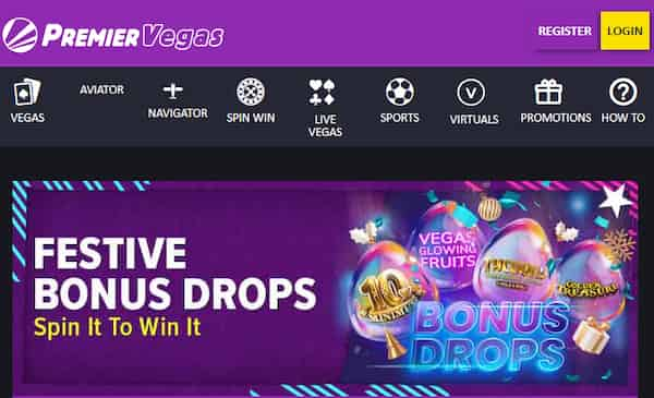 Premierbet festive bonus drops promo