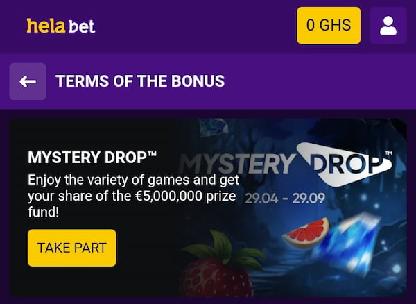 Helabet Casino Mystery Drops tournament