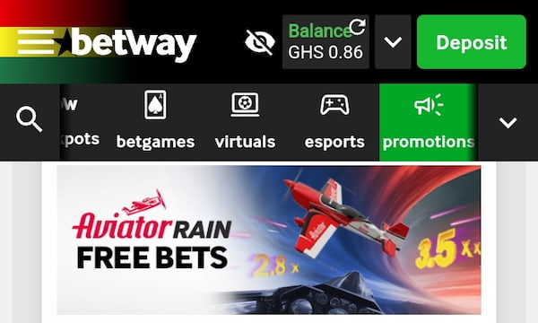 Betway Aviator Rain Free Bets Promo