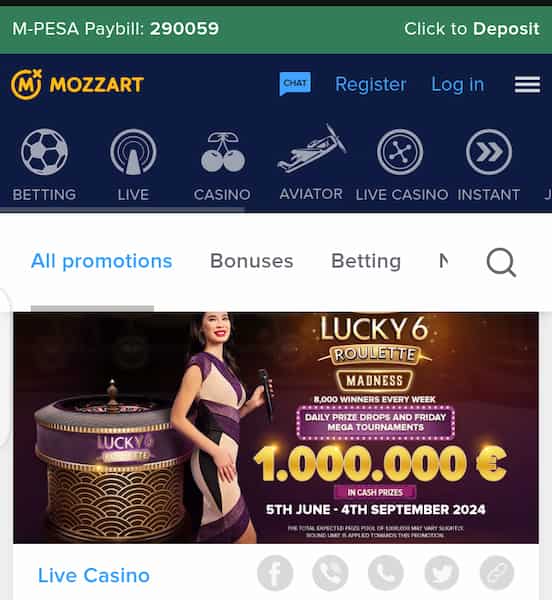 Mozzart Lucky Roulette Madness